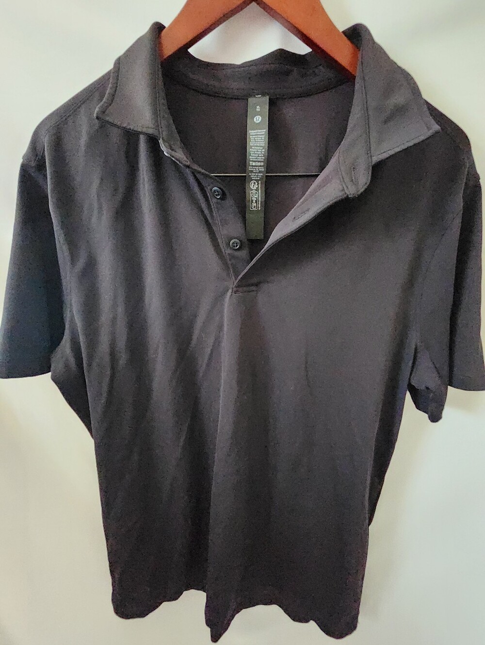 Lululemon Black Polo Shirt. Size XL